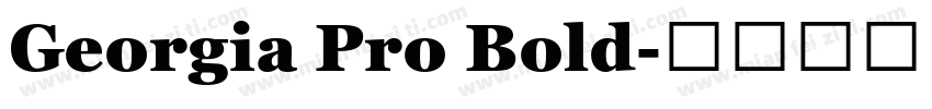 Georgia Pro Bold字体转换